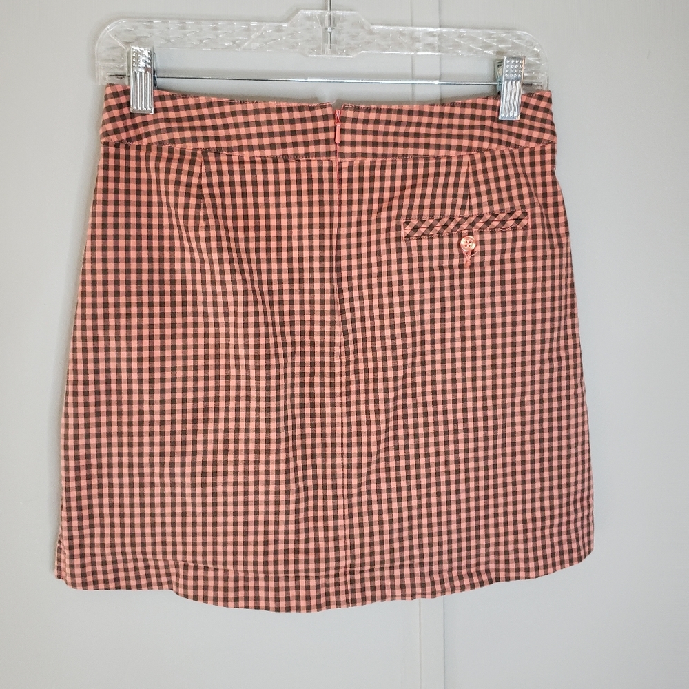Lady Hagen Peach Gingham Golf Skort - Picture 3 of 7